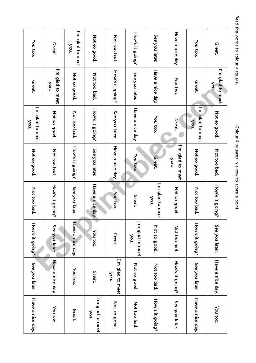 Feeling Connect Four worksheet