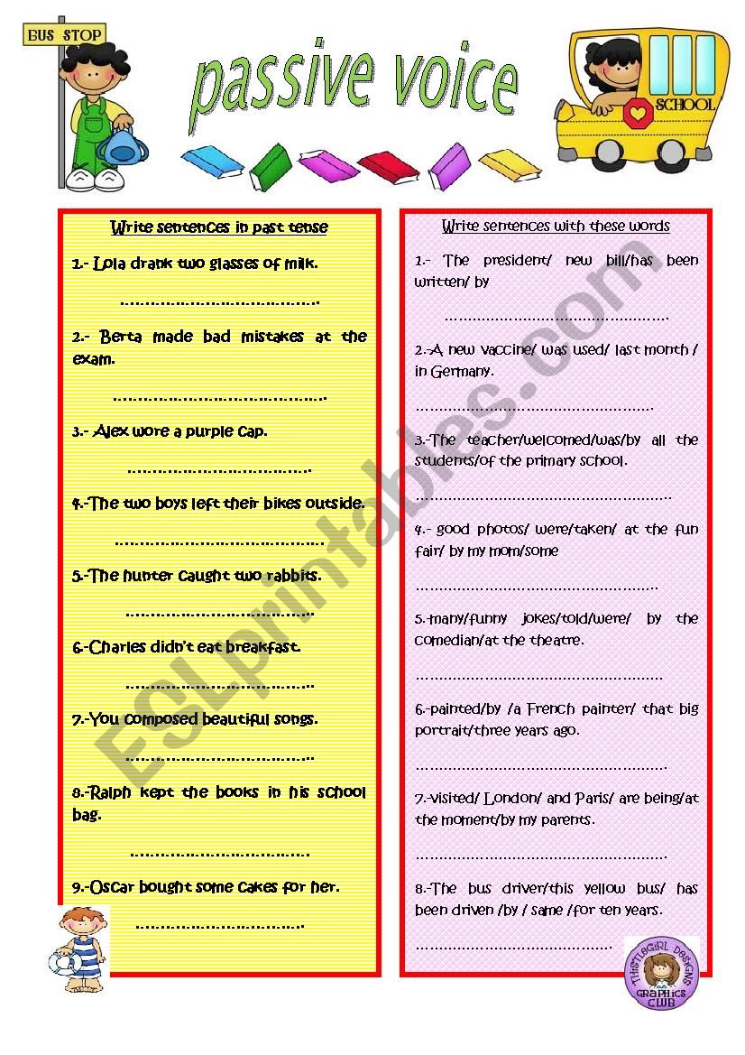 PASSIVE VOICE worksheet