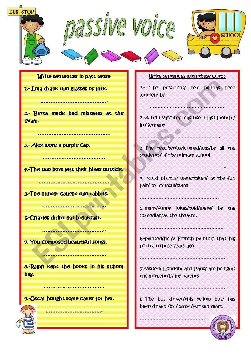 PASSIVE VOICE worksheet