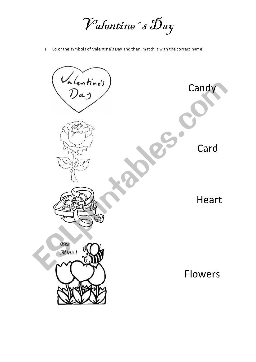 Valentines day  worksheet