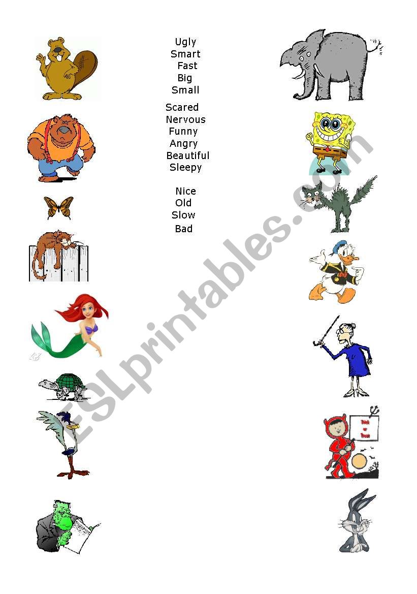 adjectives worksheet