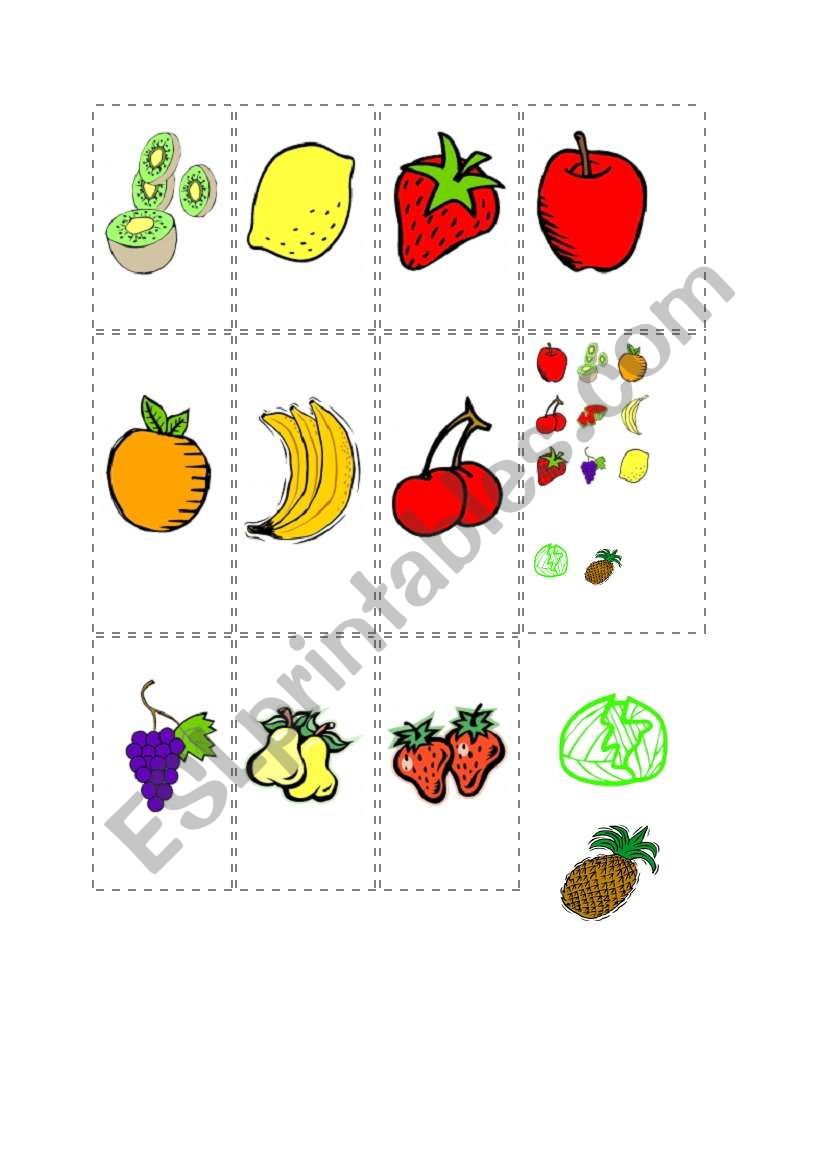 fruits worksheet