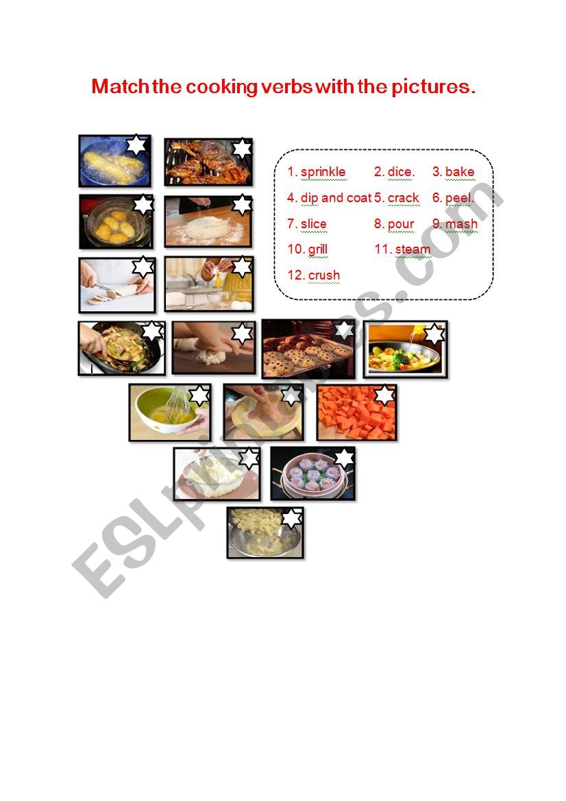 Cooking Verbs worksheet