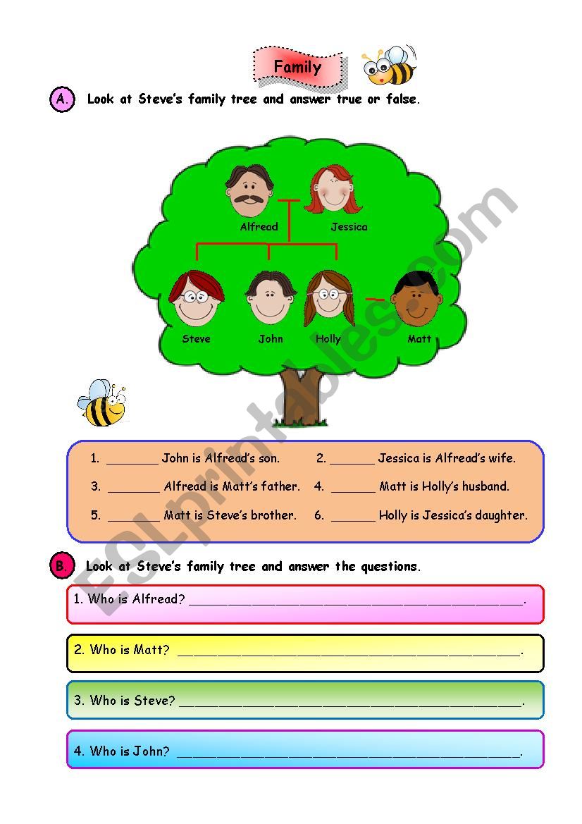 family worksheet