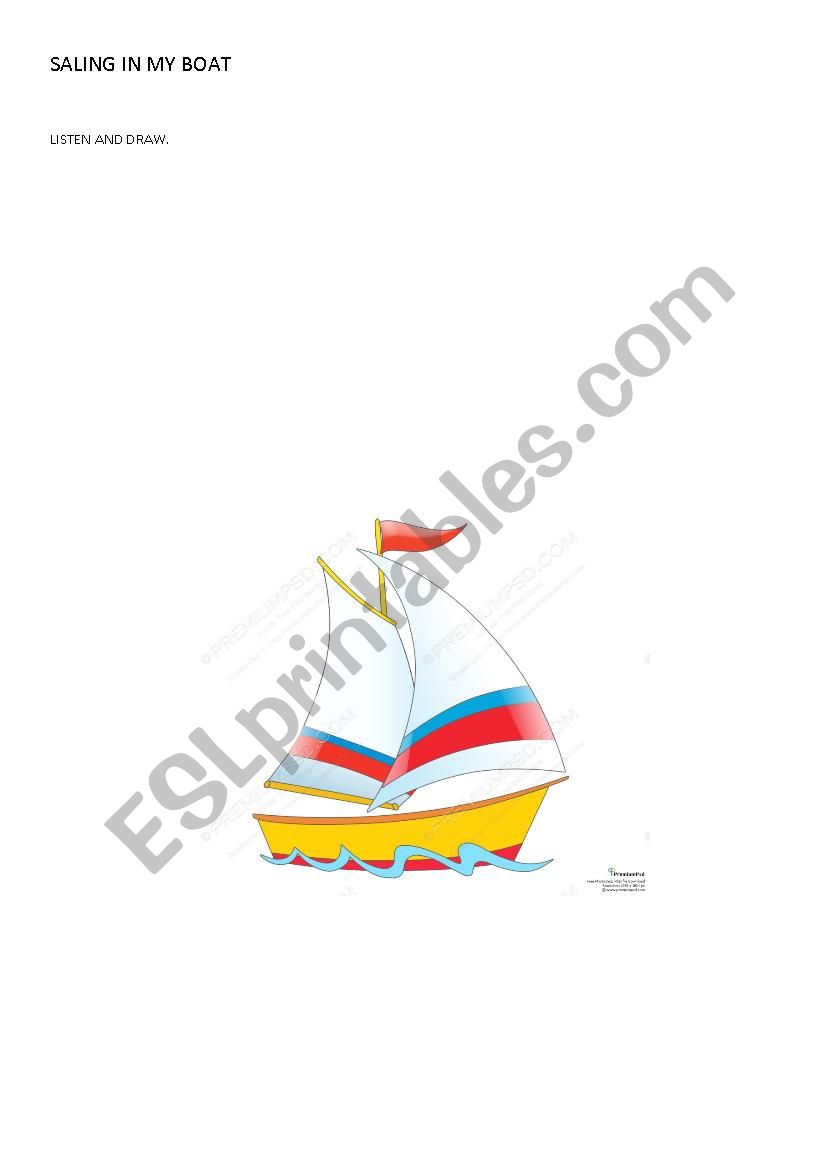 Sailing in my boat worksheet worksheet