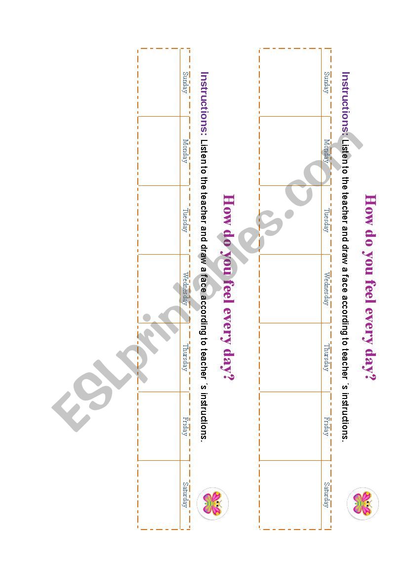 Feelings worksheet