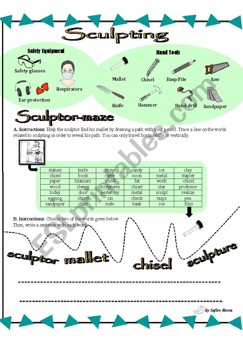 Sculpting worksheet