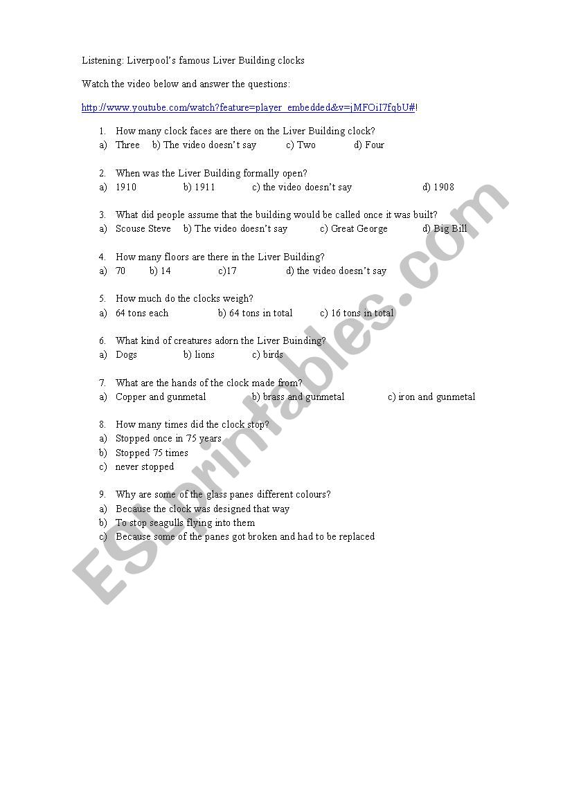 Liverpoolâ€™s famous Liver Building clocks 