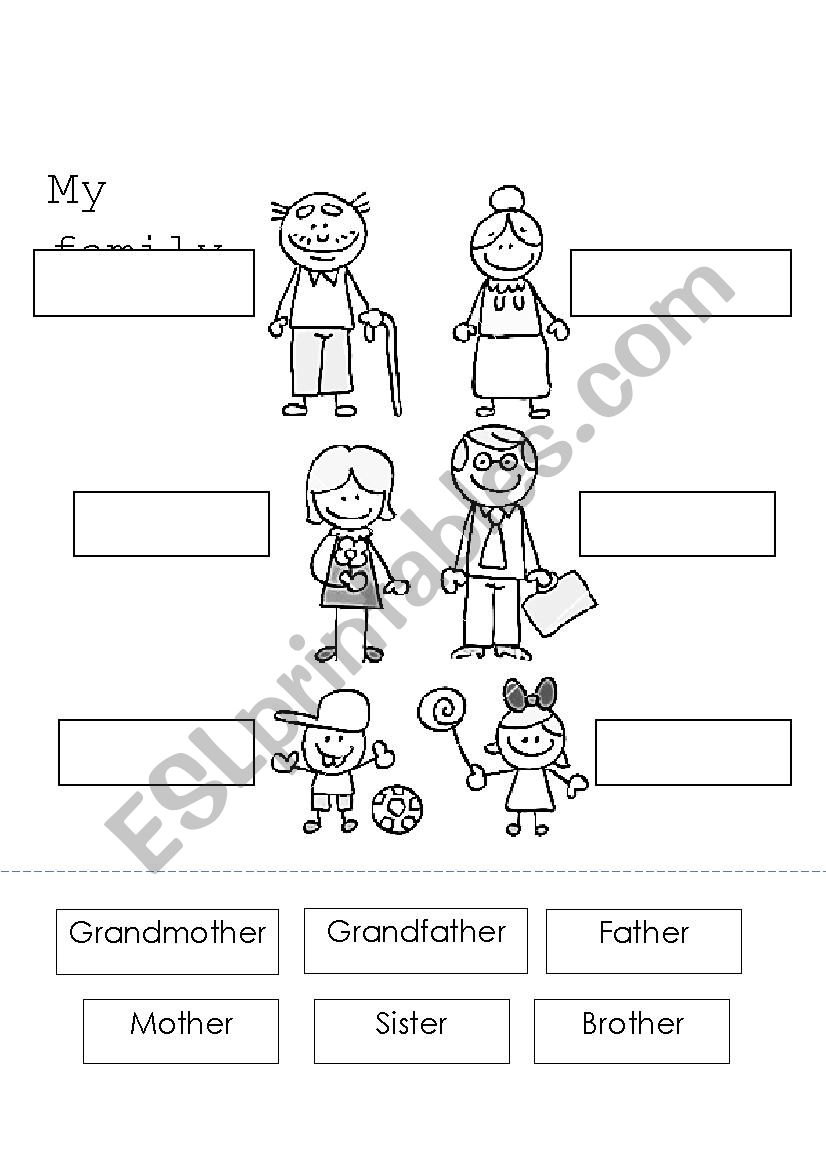 My family worksheet