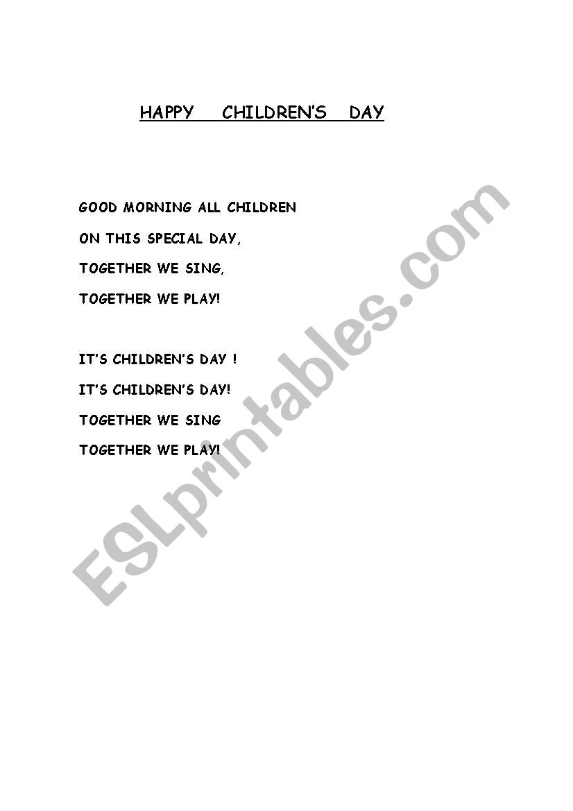 a  great song worksheet