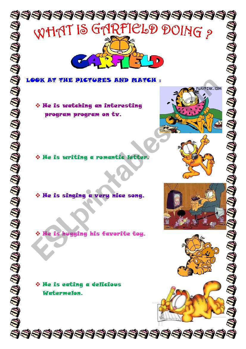 What is Garfield doing? ( 3 pages )