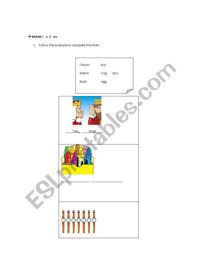 plural nouns worksheet