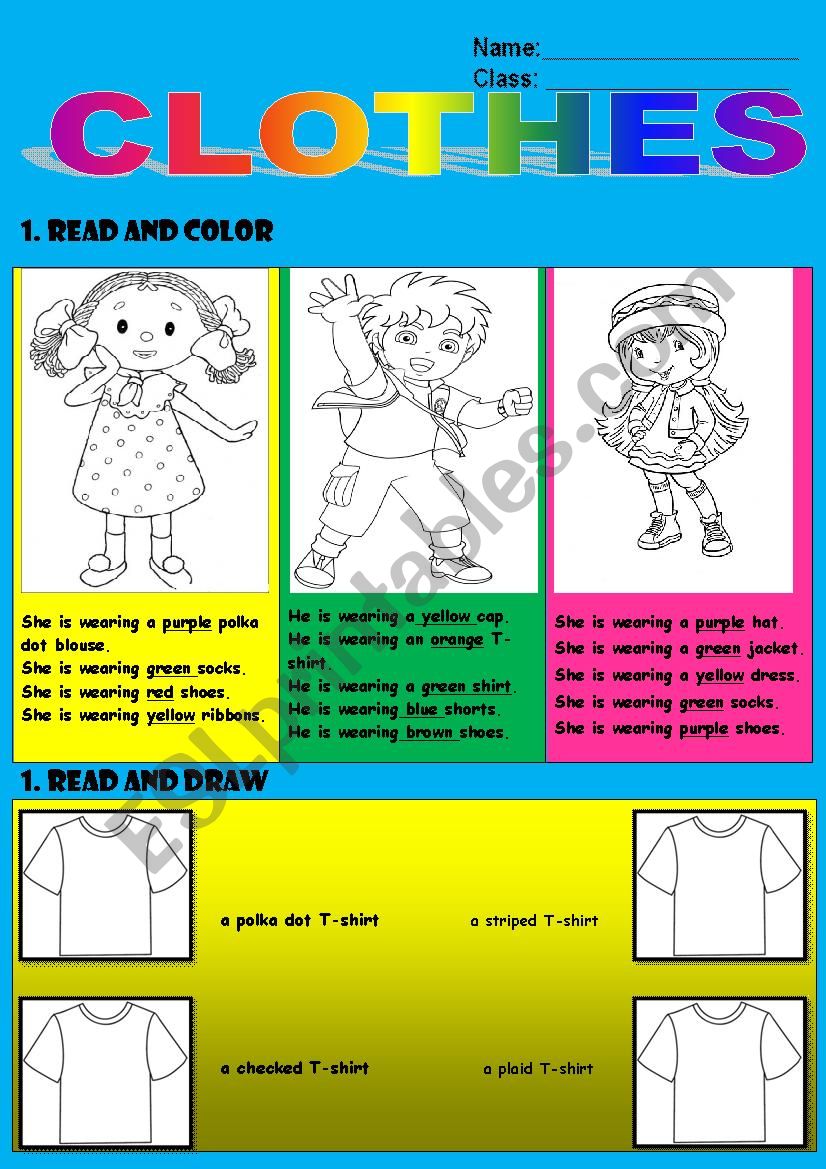 CLOTHES  worksheet