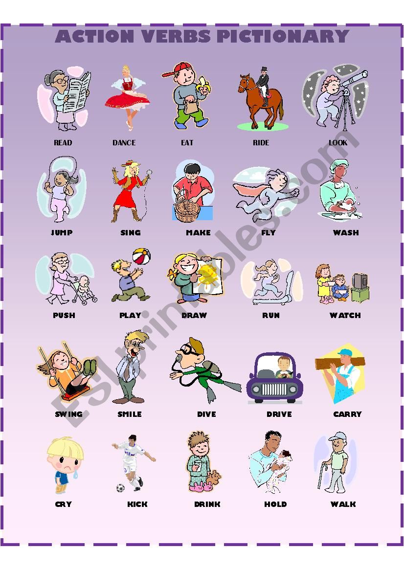 ACTION VERBS worksheet
