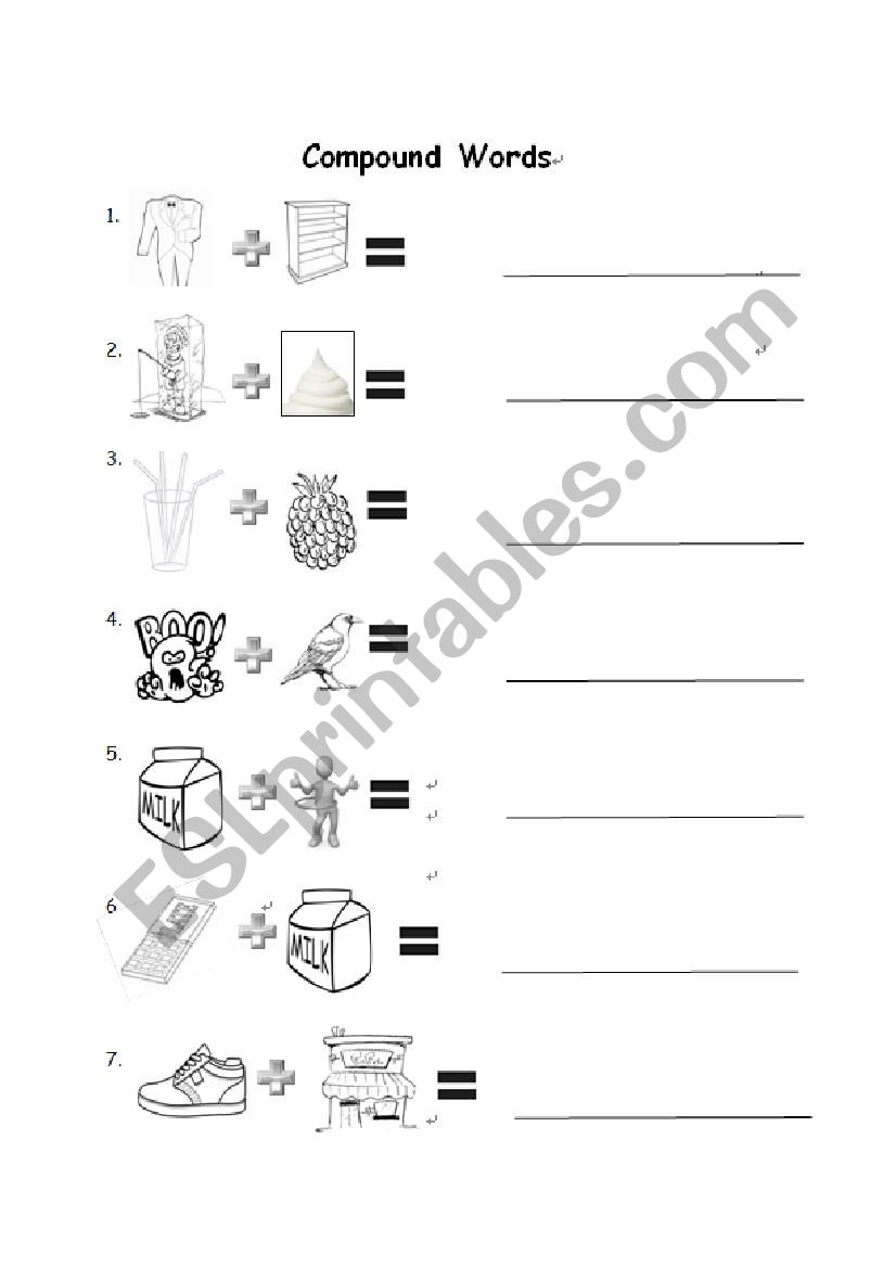 Compound Words 2/2 worksheet