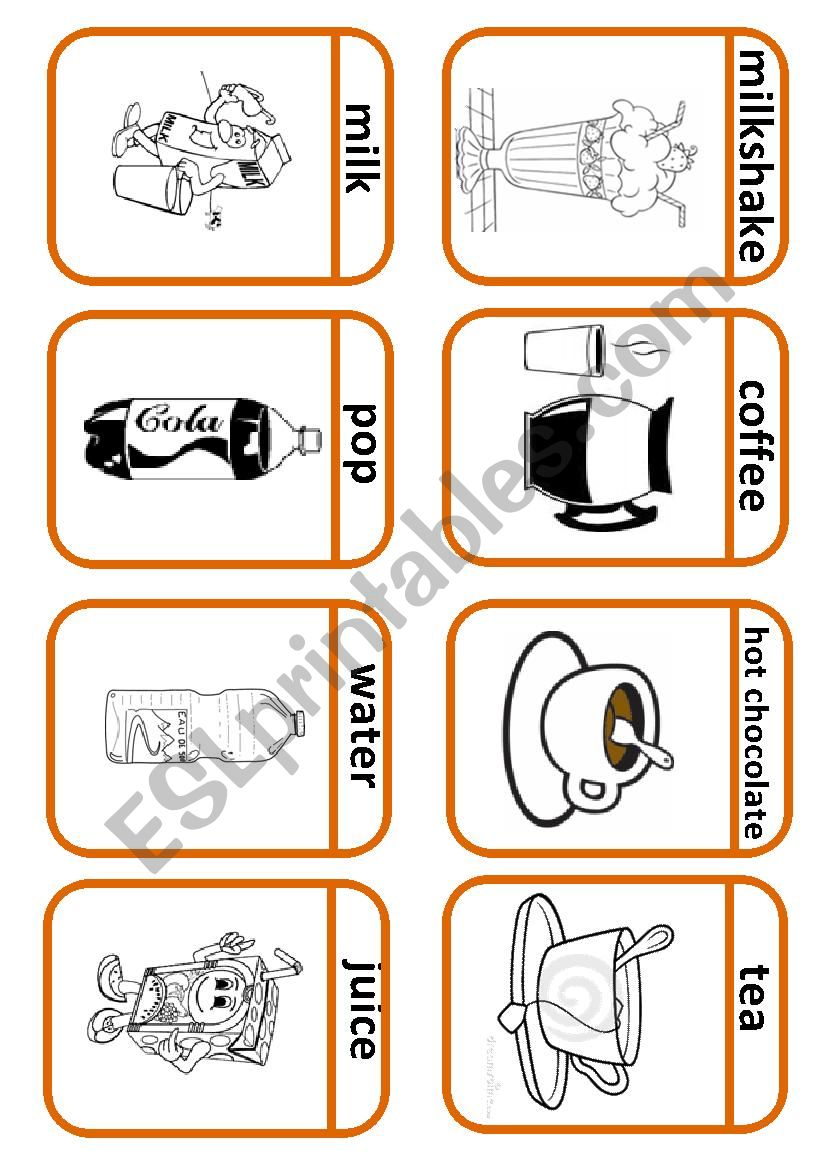 Go fish- drinks worksheet