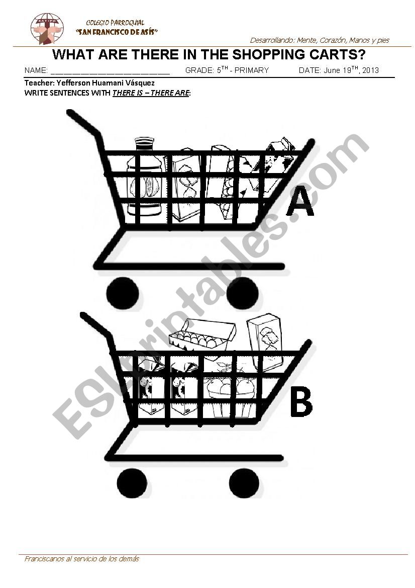 There is - There are (supermarket vocabulary)