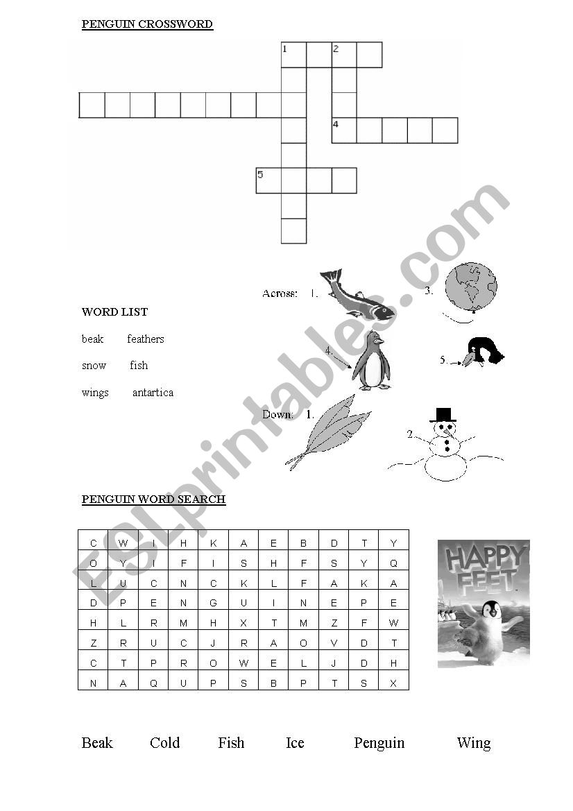 happy feet worksheet