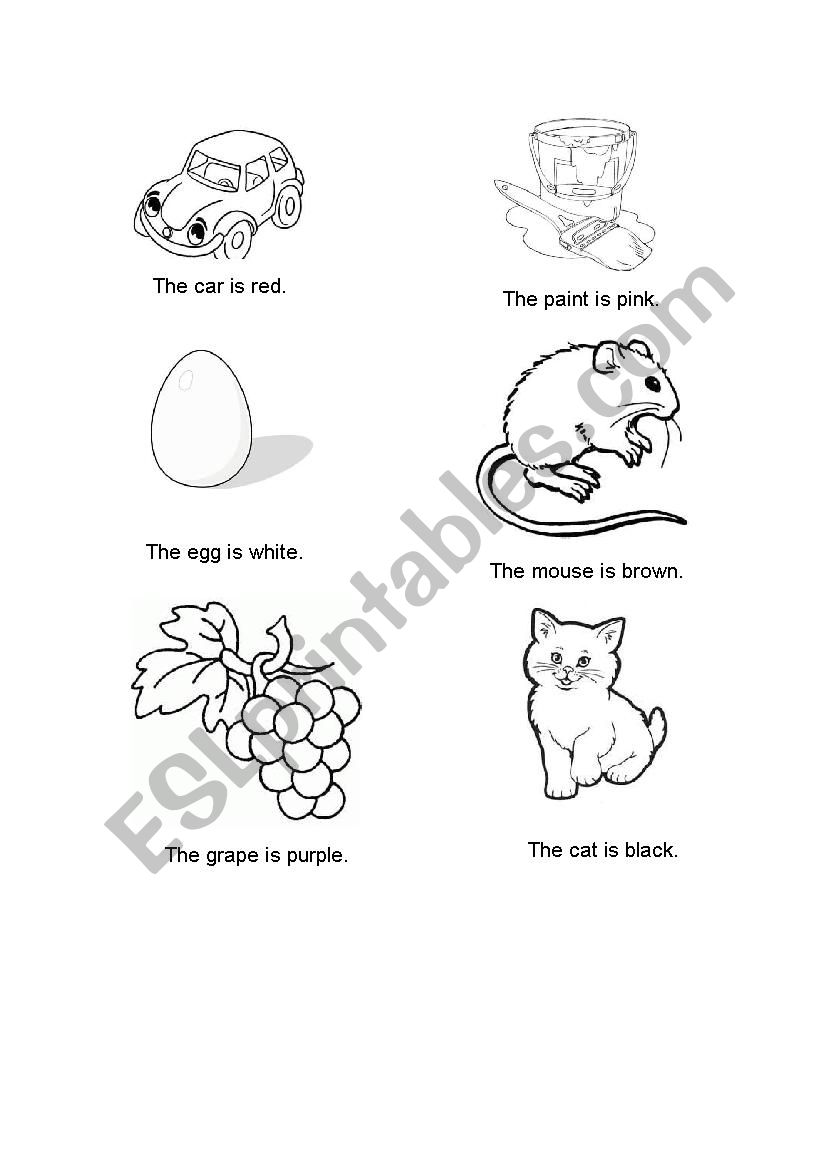 Colour the object worksheet