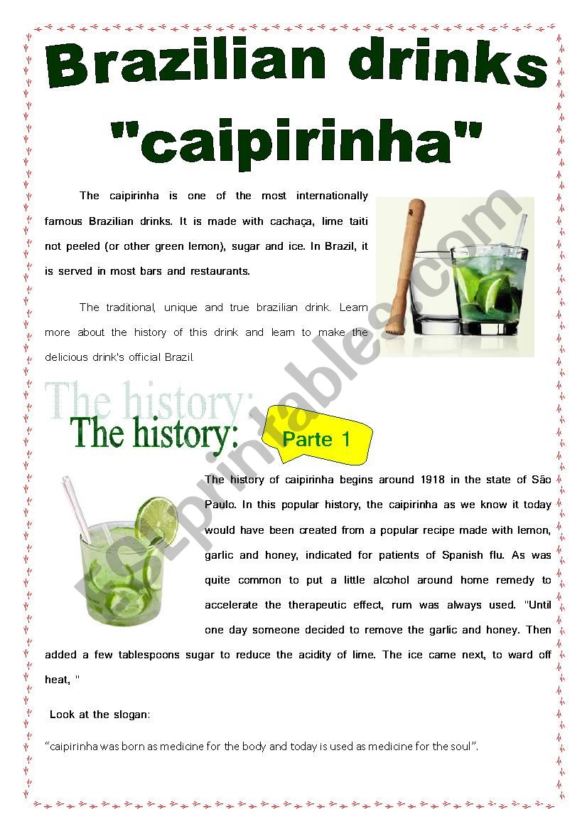 BRAZIL - THE CAIPIRINHA HISTORY - part 1 