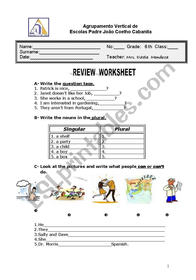 Grammar worksheet worksheet