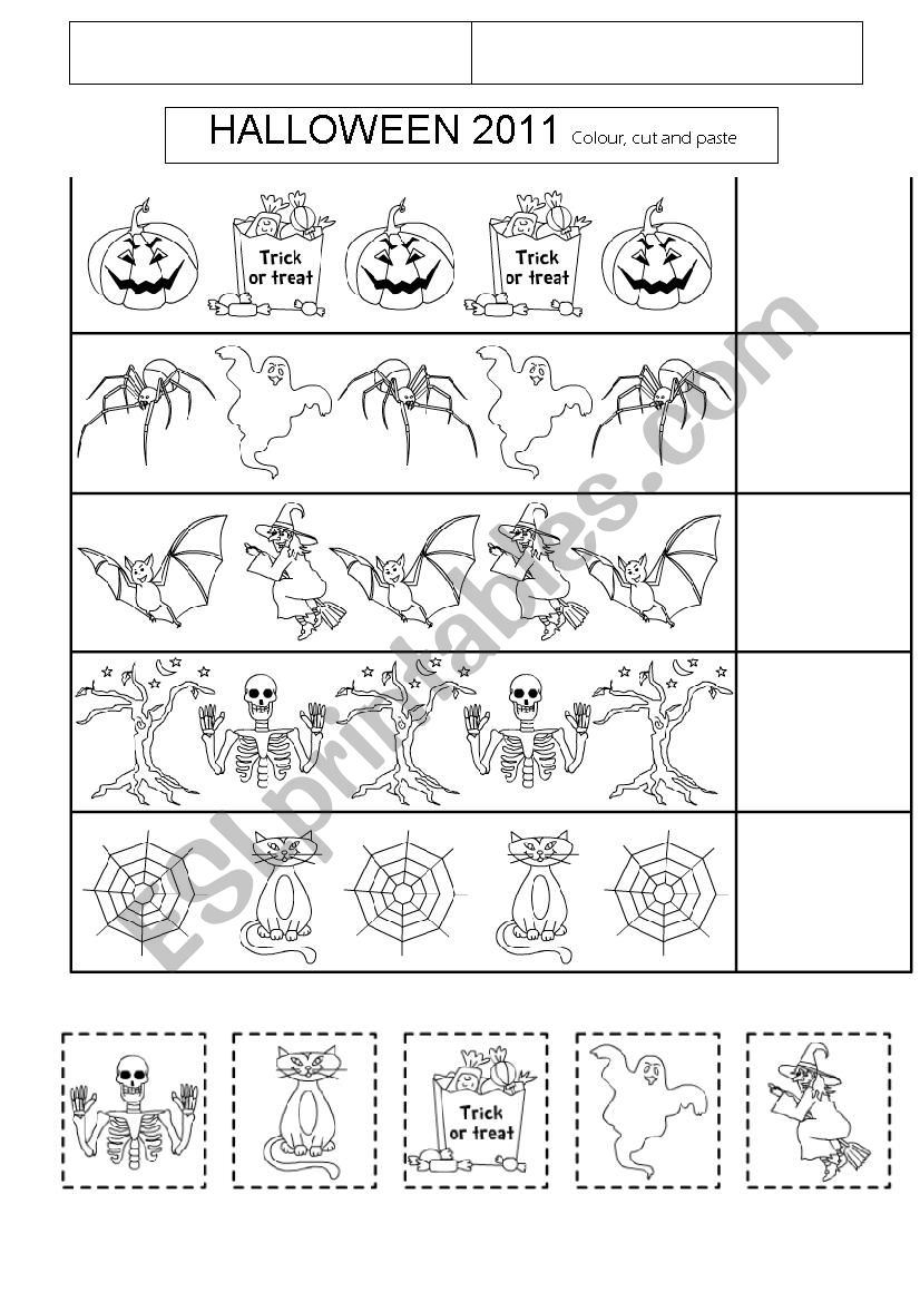 Halloween for Pre-Primary worksheet
