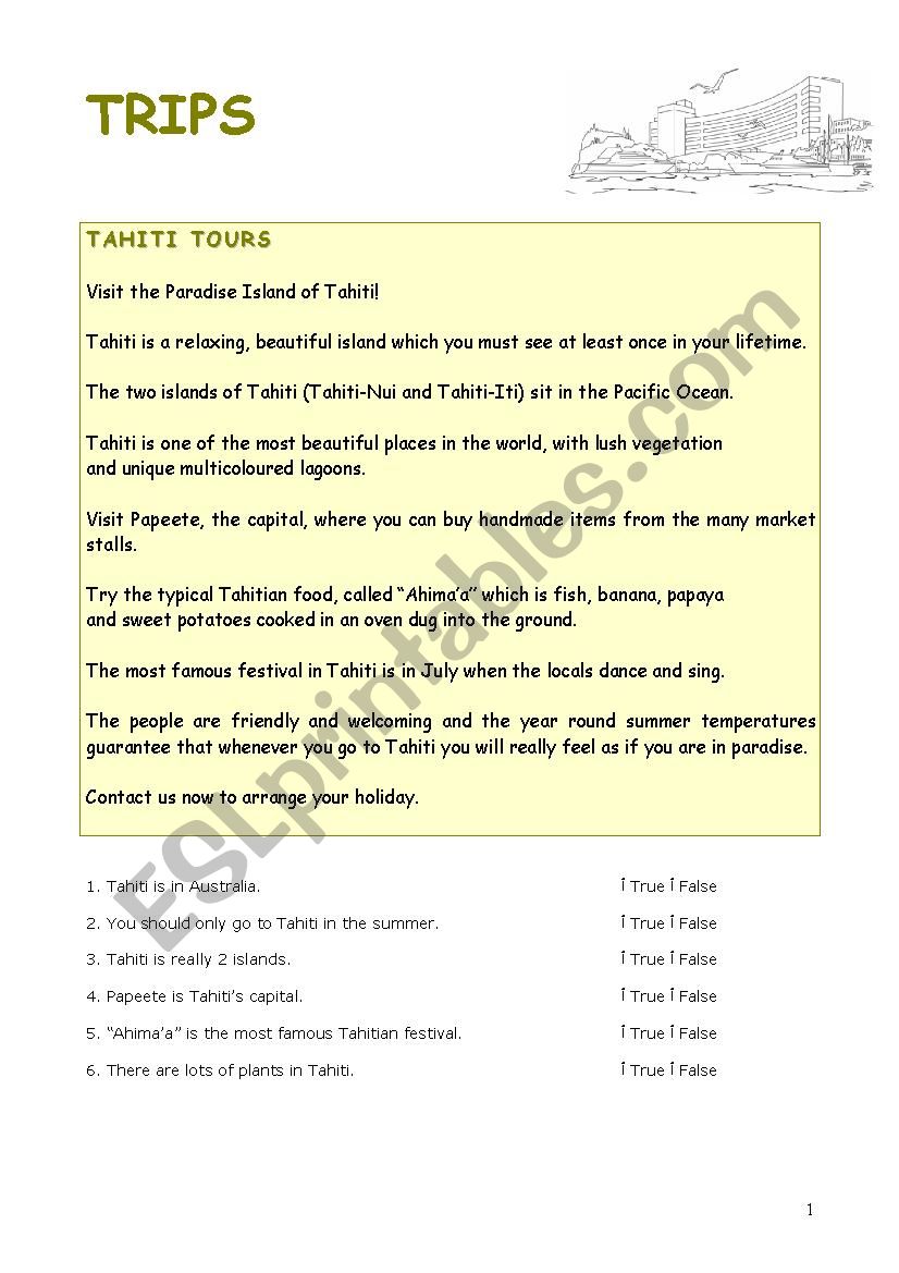 TRAVELLING!!! worksheet