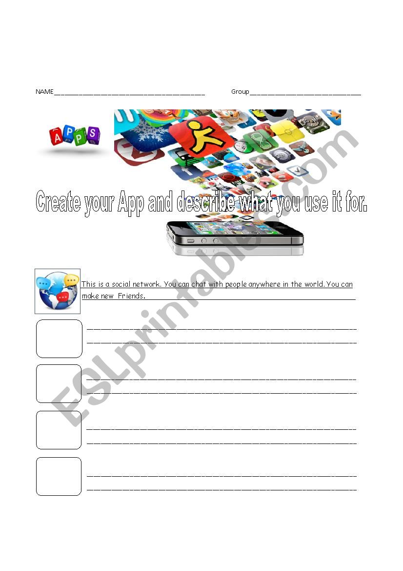 More COOL Apps! (a second worksheet)