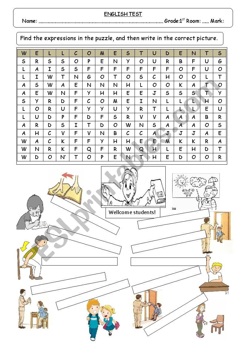 learning commands fun worksheet