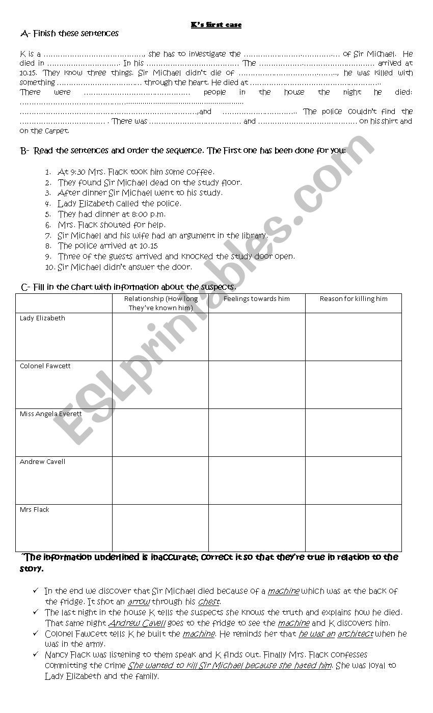 Ks first case  worksheet