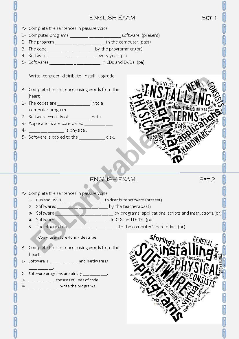 Software worksheet