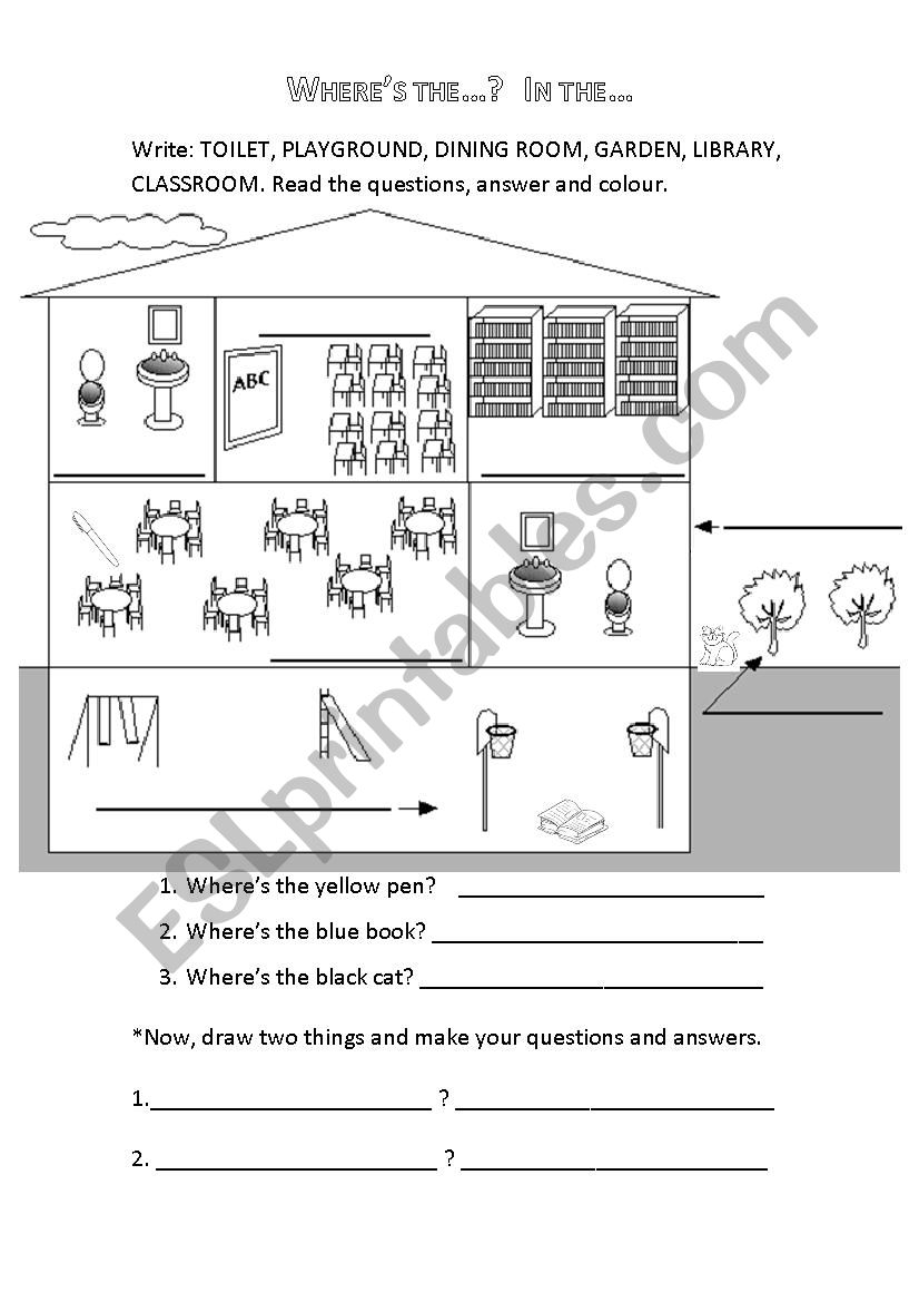 school places worksheet