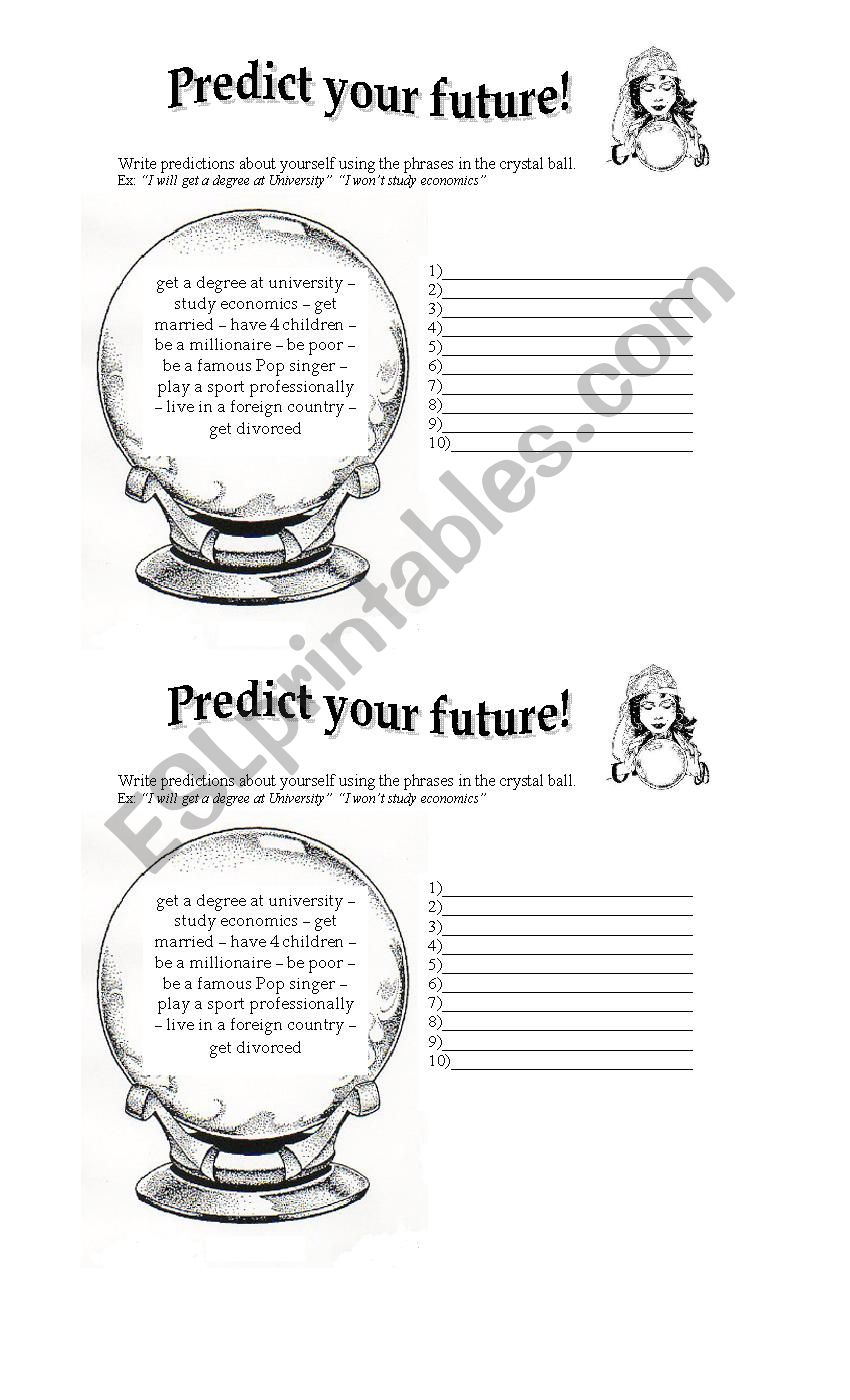 Crystal Ball worksheet