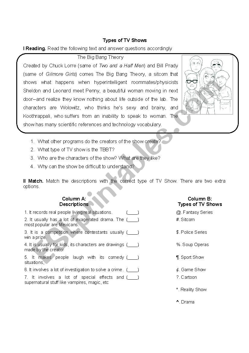 classification essay types of tv shows