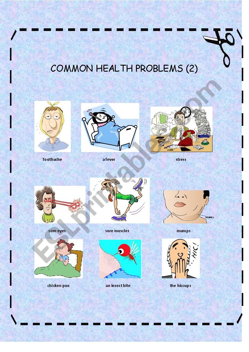 COMMON HEALTH PROBLEMS 2 worksheet