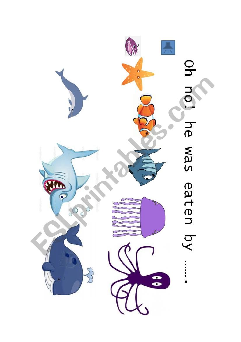 food chain and sea creatures worksheet