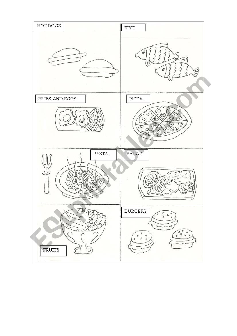  	Junk Food vs. Healthy Food worksheet