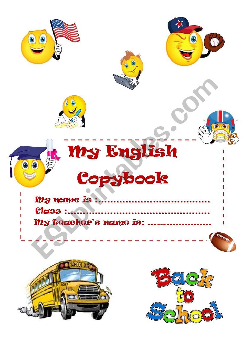 Copybook cover school year 2014 smileys