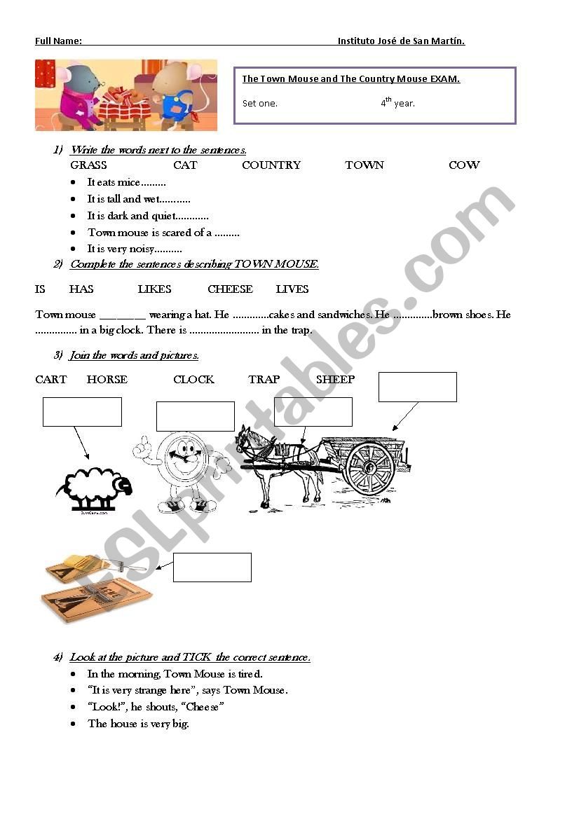 Graded Readers Written Exams worksheet