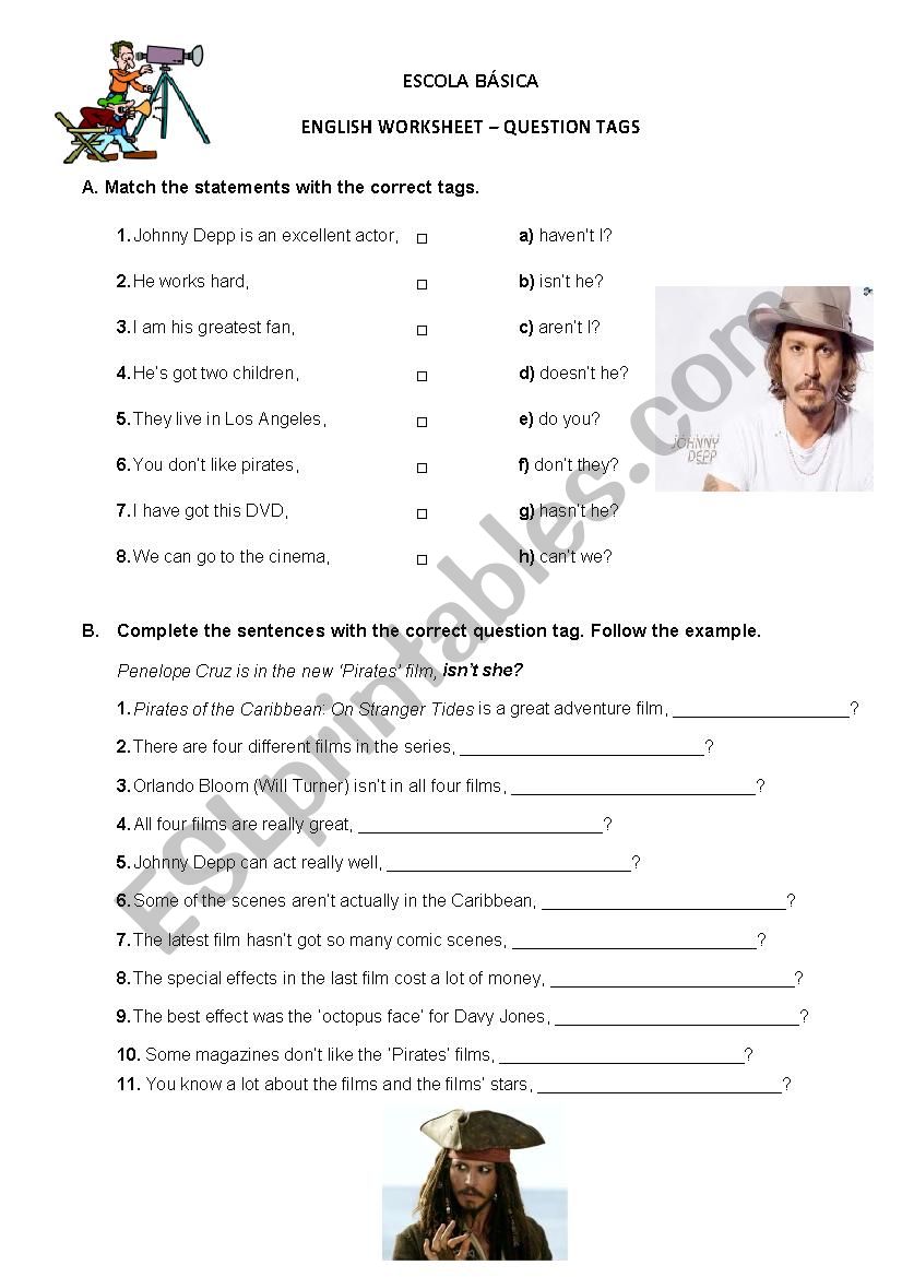 QUESTION TAGS worksheet