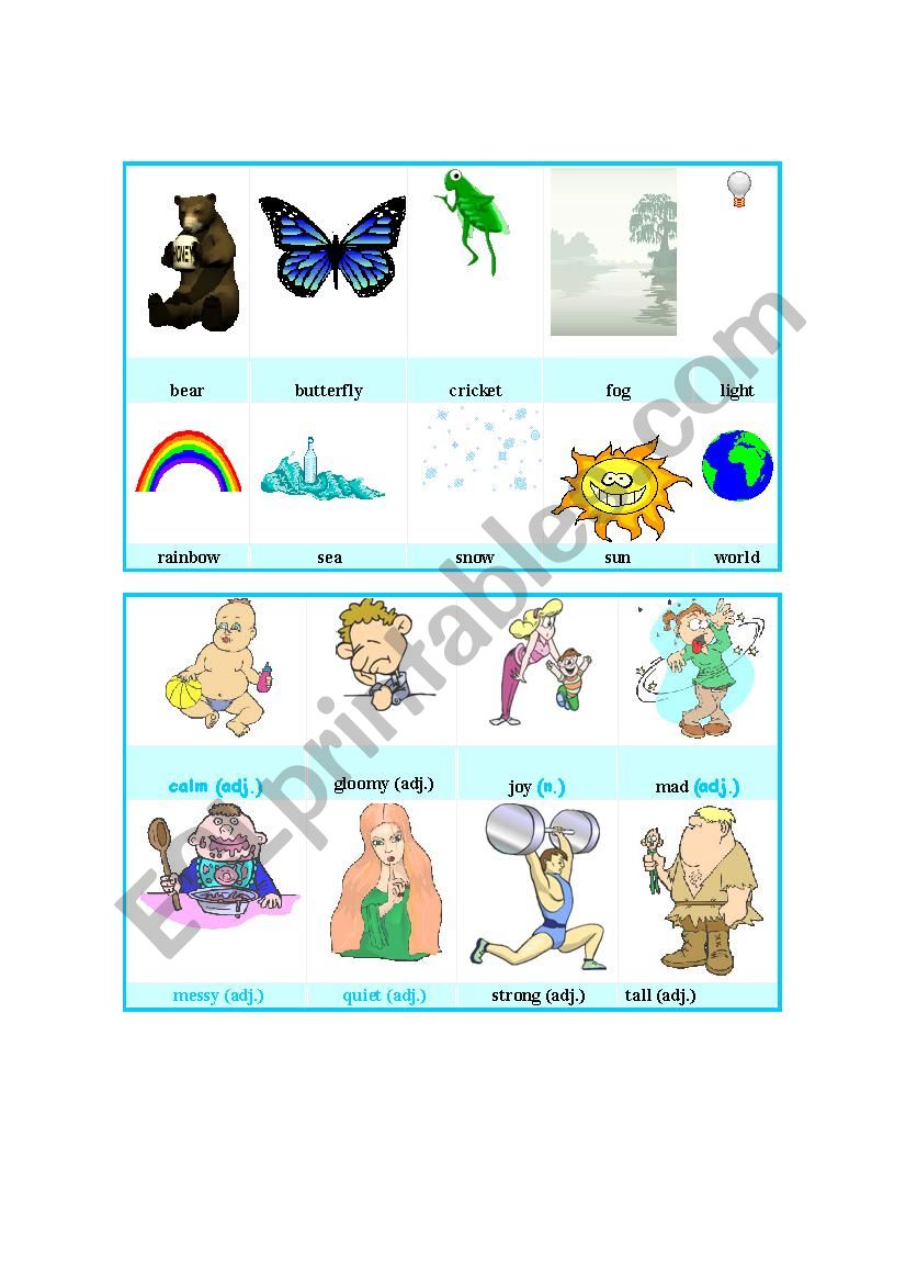 Nature/ Animal/ Feeling and Emotion for Kids