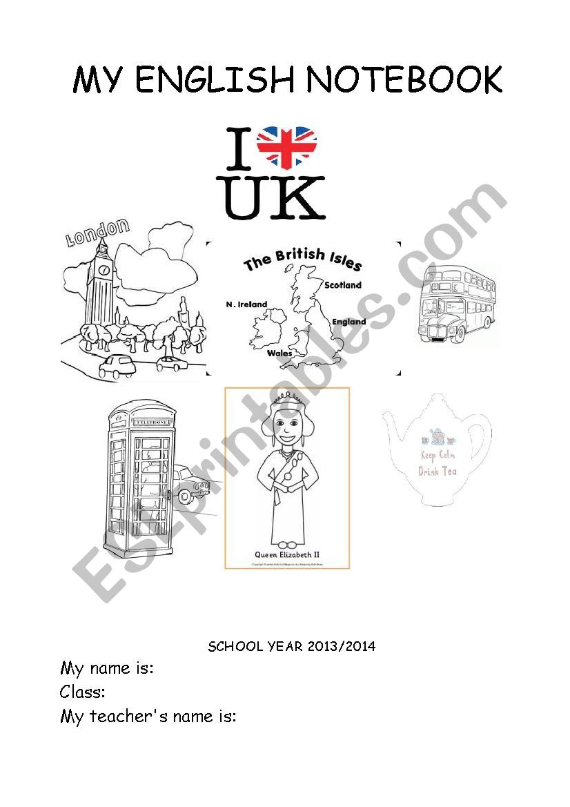 Copybook cover school year 2014 