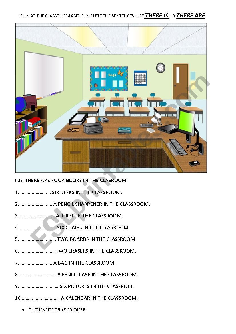 THERE IS- ARE  worksheet
