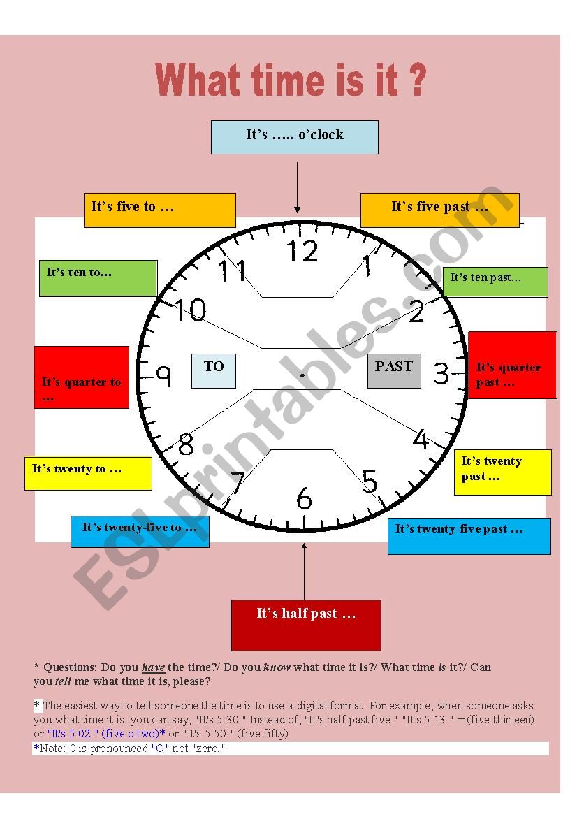 Times worksheet