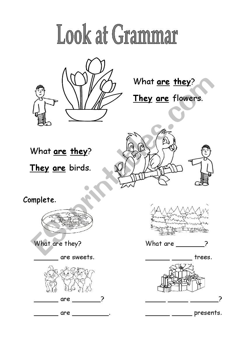 Grammar worksheet Verb to be They are