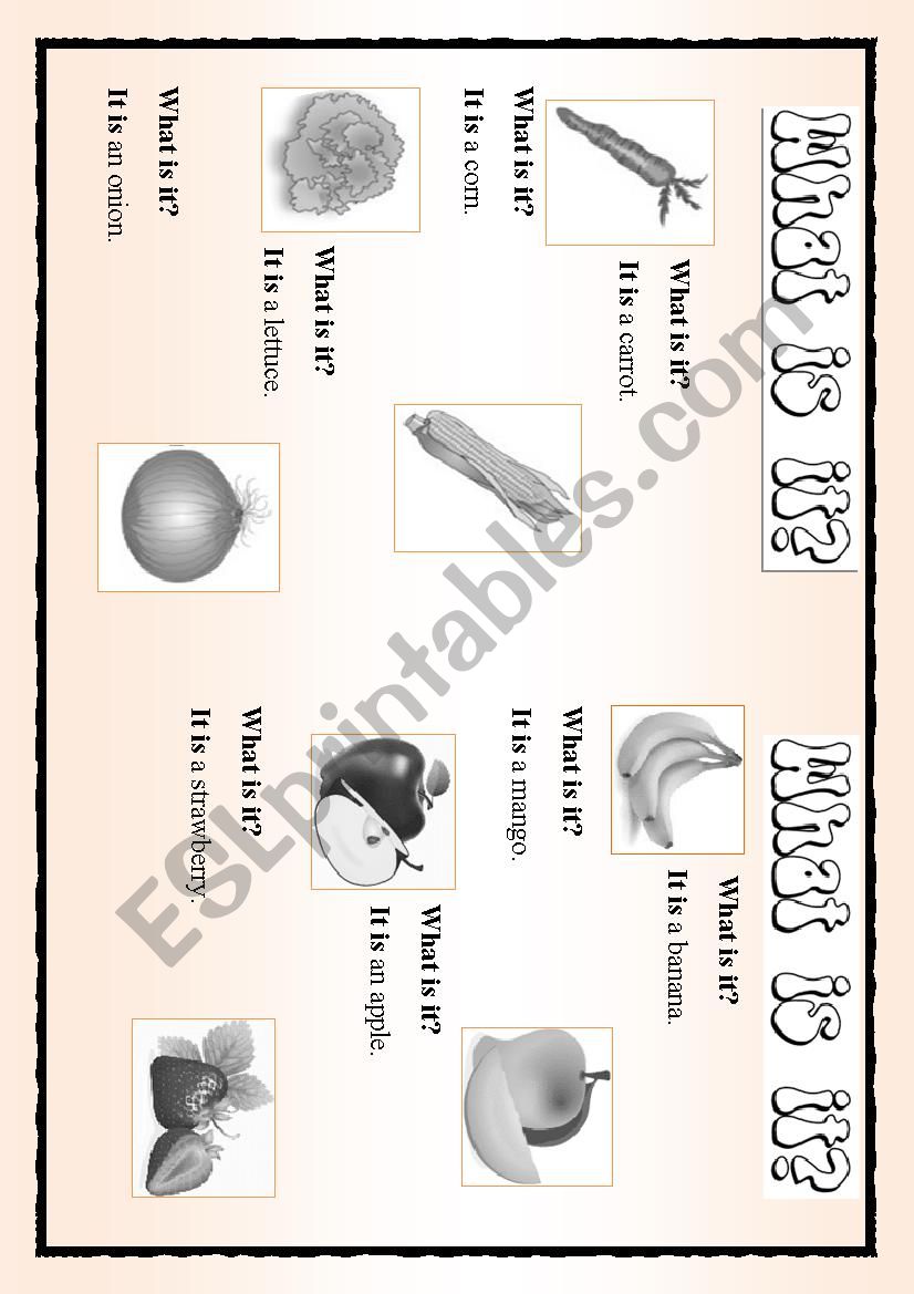 What is it? worksheet