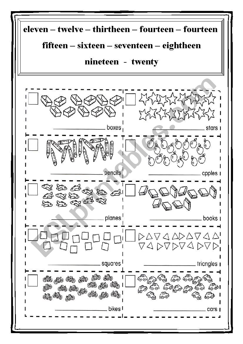 Numbers worksheet