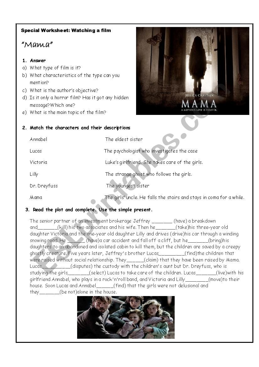 Films worksheet