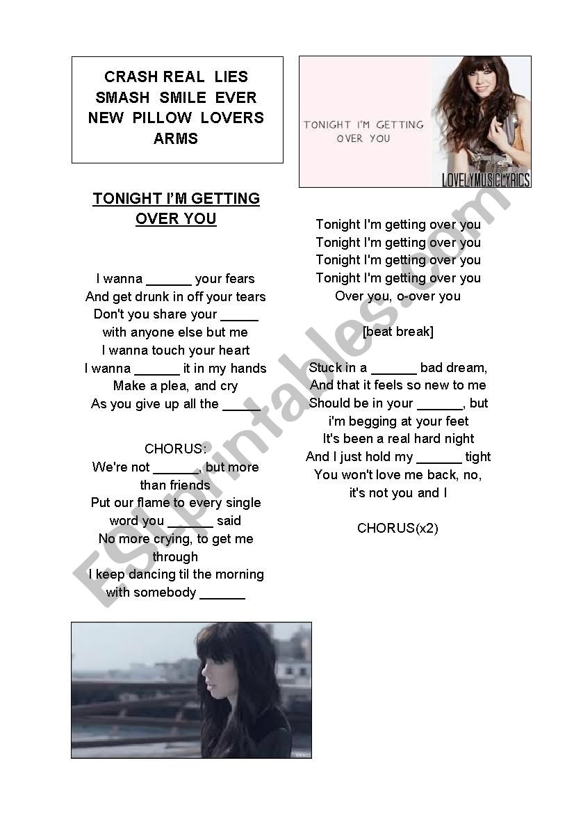 Tonight im getting over you - Carly Rae Jepsen