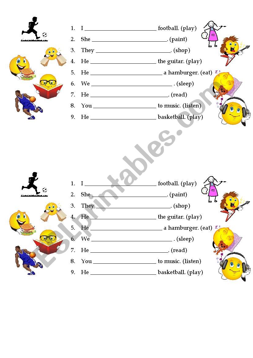 Present Continuous worksheet